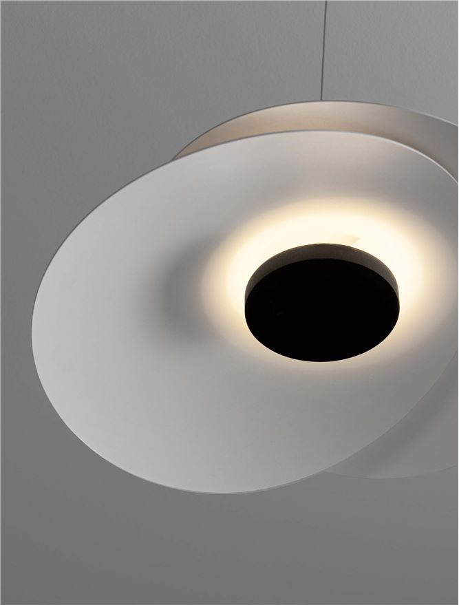 Висящо осветително тяло (пендел) OLEA LED 22W 3000K Пясъчно бял алуминий ⌀48 H180см
