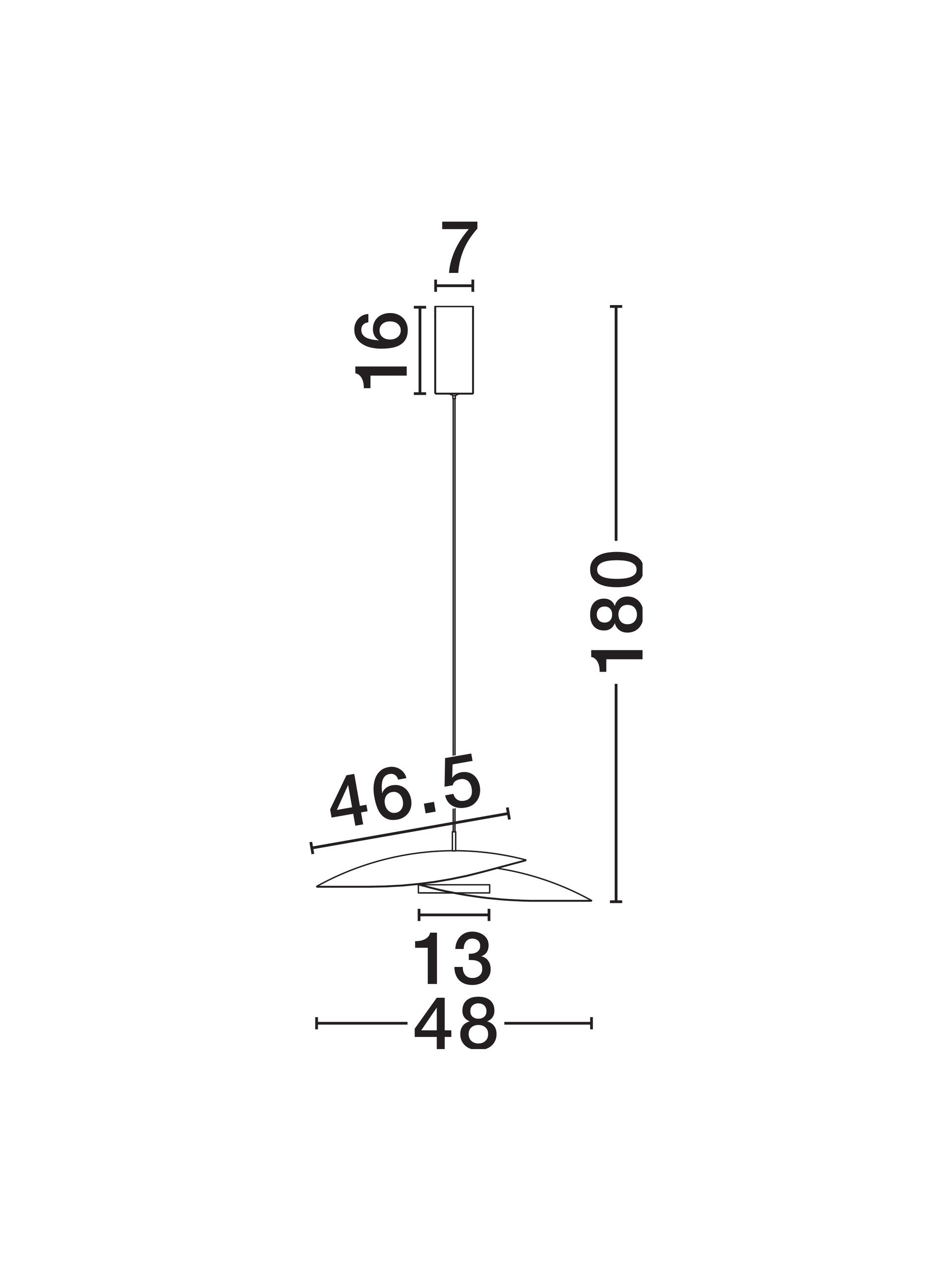 Висящо осветително тяло (пендел) OLEA LED 22W 3000K Sandy White Алуминий ⌀48 H180см