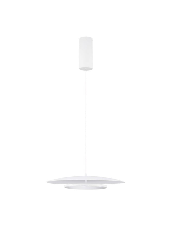 Висящо осветително тяло (пендел) OLOS LED 37W 3000K Пясъчно бял и хромиран алуминий ⌀50 H120см