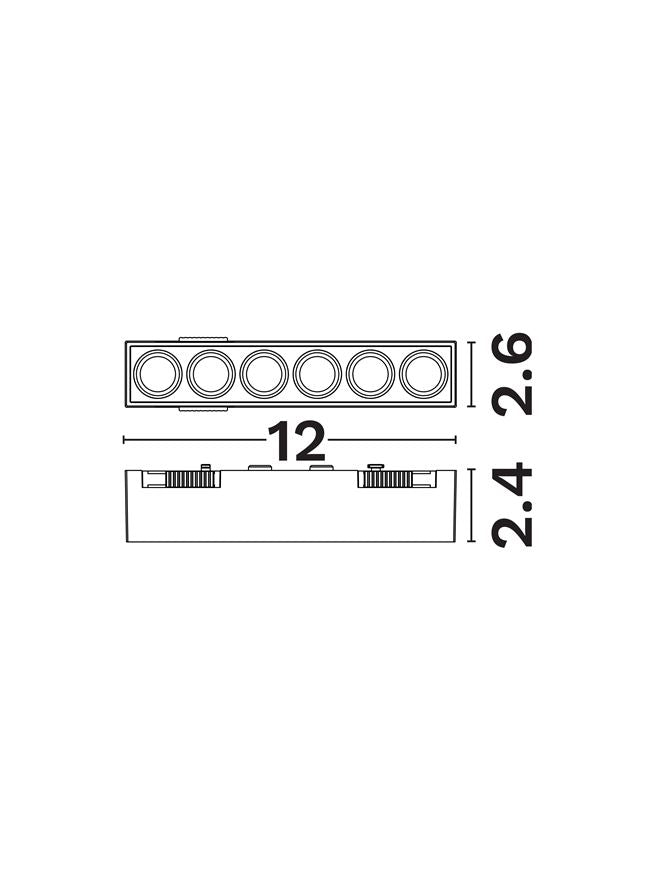 Техническо осветление SHALLOW LED модул 6W CRI90 3000K Матово черен алуминий