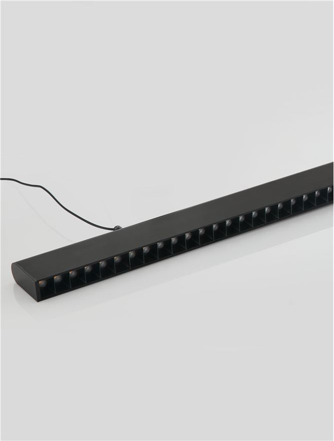 Техническо осветление SHALLOW LED модул 24W CRI90 3000K Матово черен алуминий L106 H120см