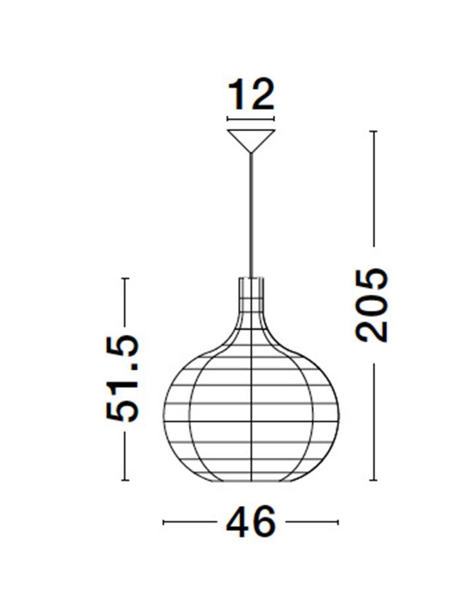 Висящо осветително тяло (пендел) GRIFFIN 12W LED Сушен воден хиацинт Черен текстилен кабел