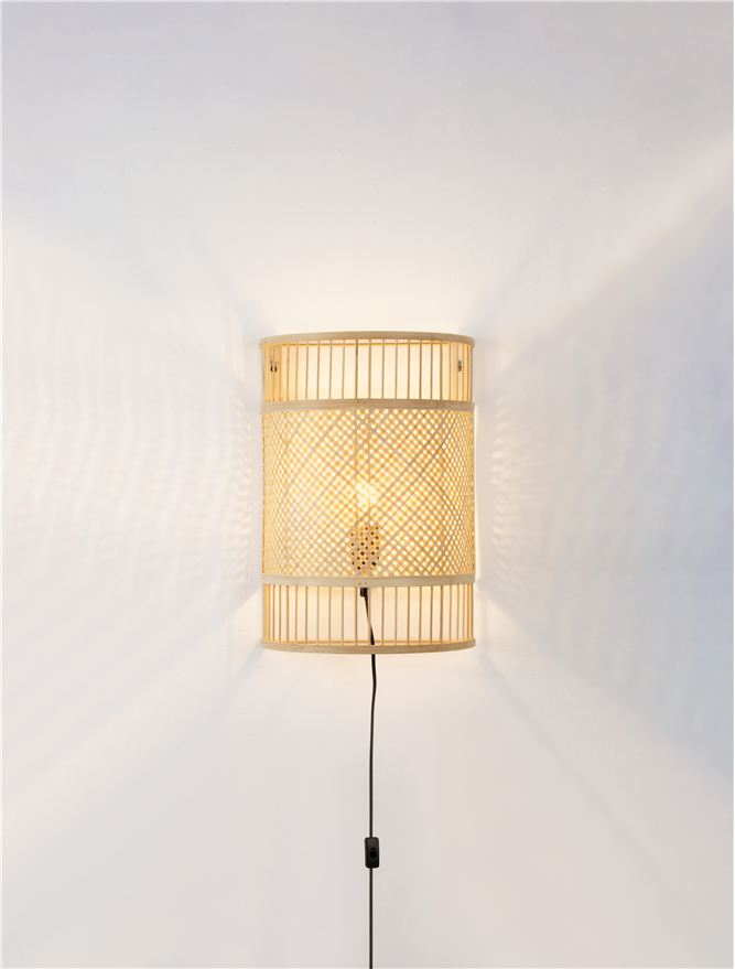Висящо осветително тяло (пендел) PALE 12W LED E27 Натурален бамбук