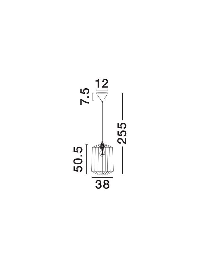 Подова лампа DENA 12W LED E27 Пясъчно черен стоманен корпус ⌀38 H255см