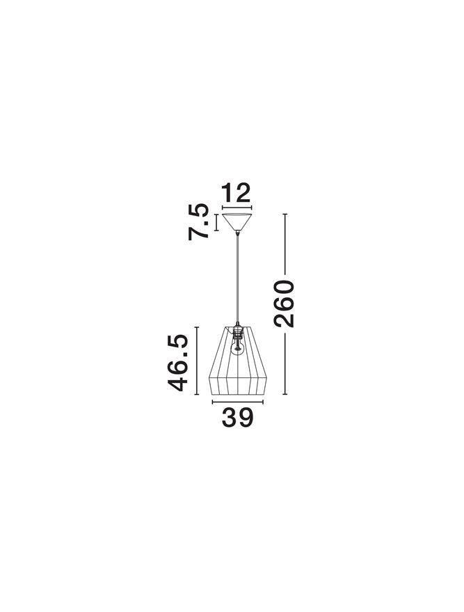 Подова лампа DENA 12W LED E27 Пясъчно черен стоманен корпус ⌀39 H260см