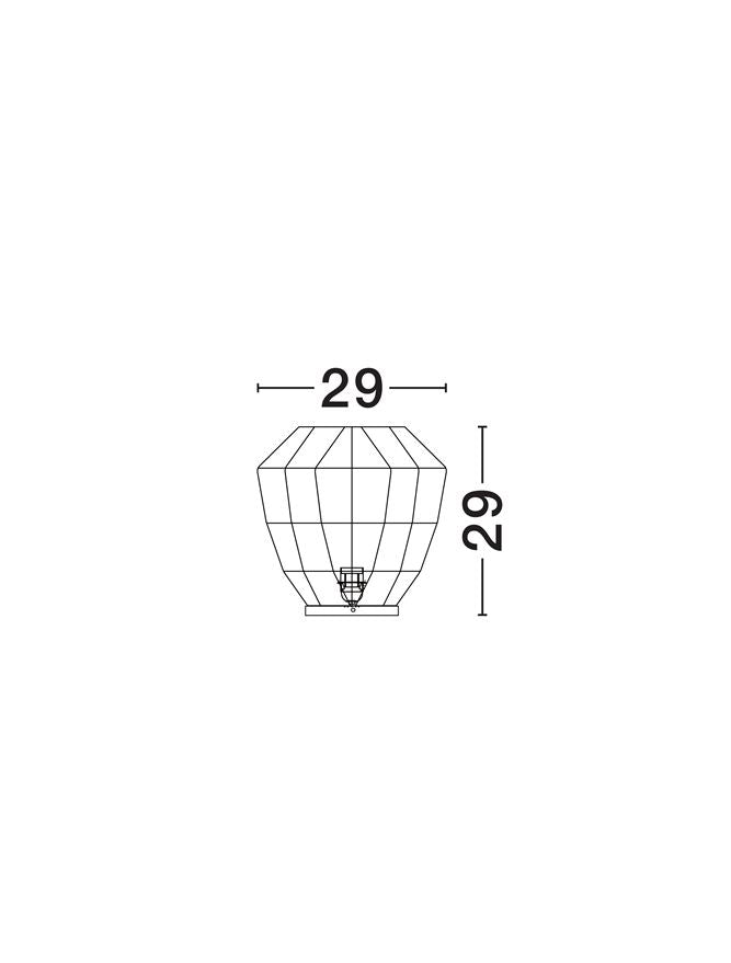 Висящо осветително тяло (пендел) MAPI 12W LED E27 Натурален воден хиацинт, червен шнур и дървена основа ⌀29 H29см