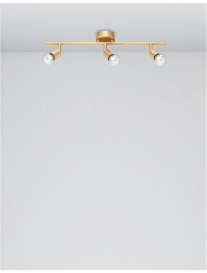Висящо осветително тяло (пендел) LUP LED GU10 3x10W Златист месинг