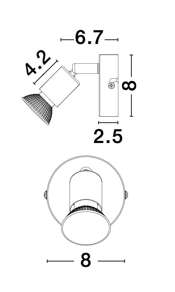 Висящо осветително тяло (пендел) LUP 1x10W GU10 Черен сатен метал