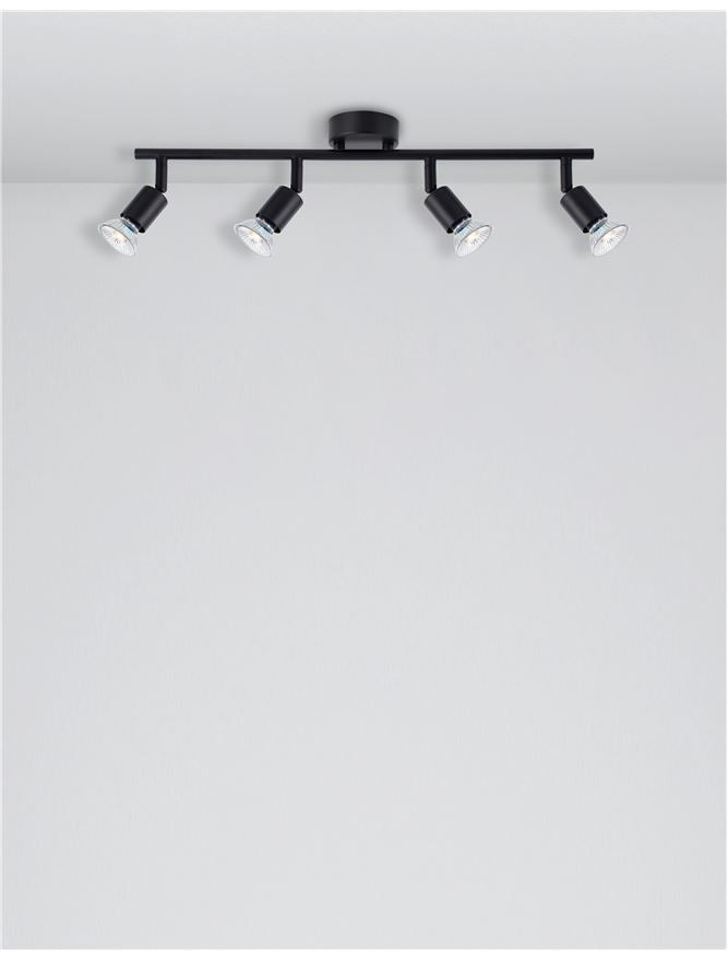 Висящо осветително тяло (пендел) LUP LED GU10 4x10W Матово черен