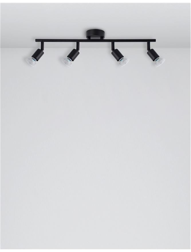 Висящо осветително тяло (пендел) LUP LED GU10 4x10W Матово черен