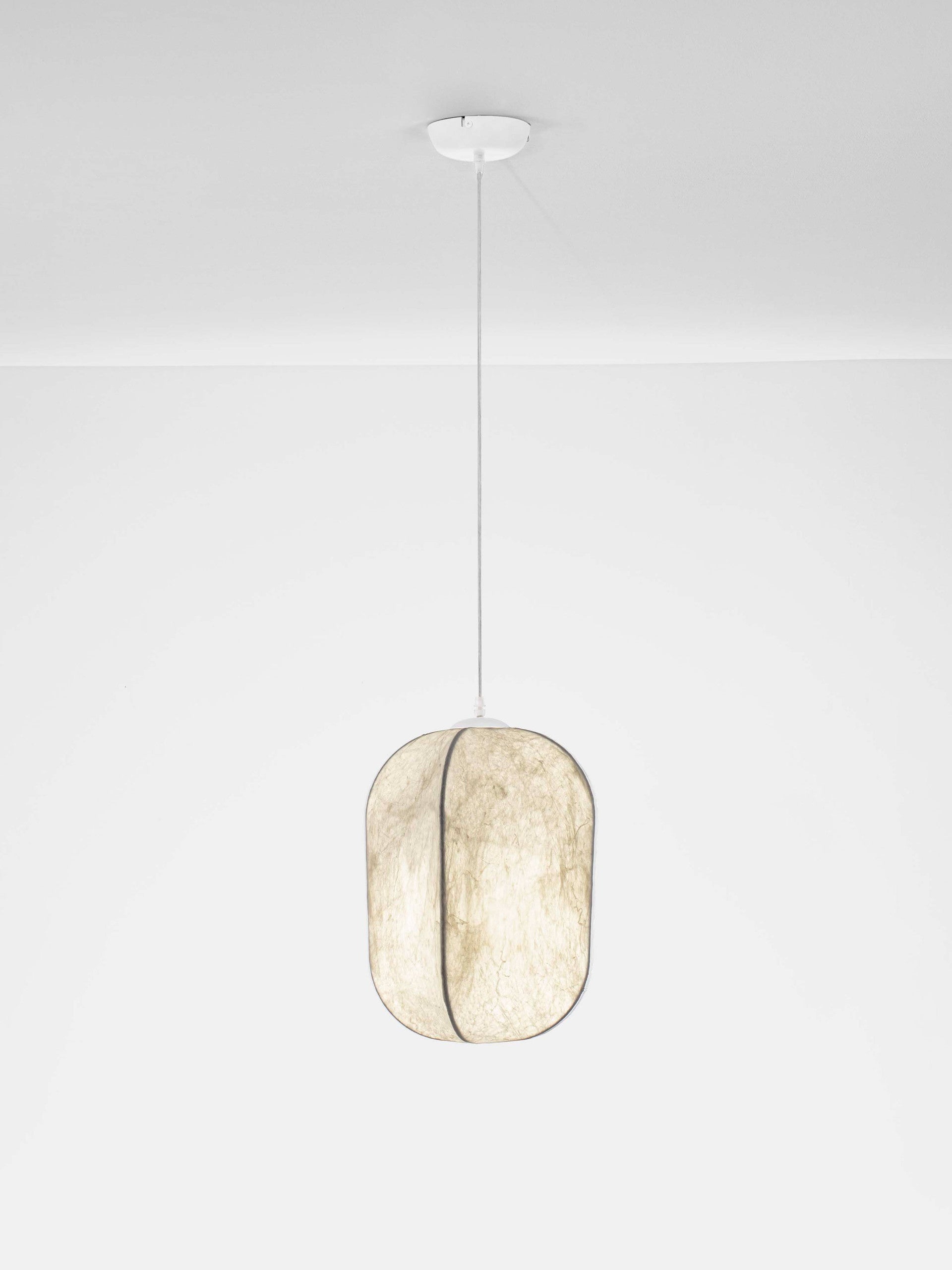 Висящо осветително тяло (пендел) PIERIDA LED E27 12W Пясъчно бял Mulberry Silk ⌀30 H210см