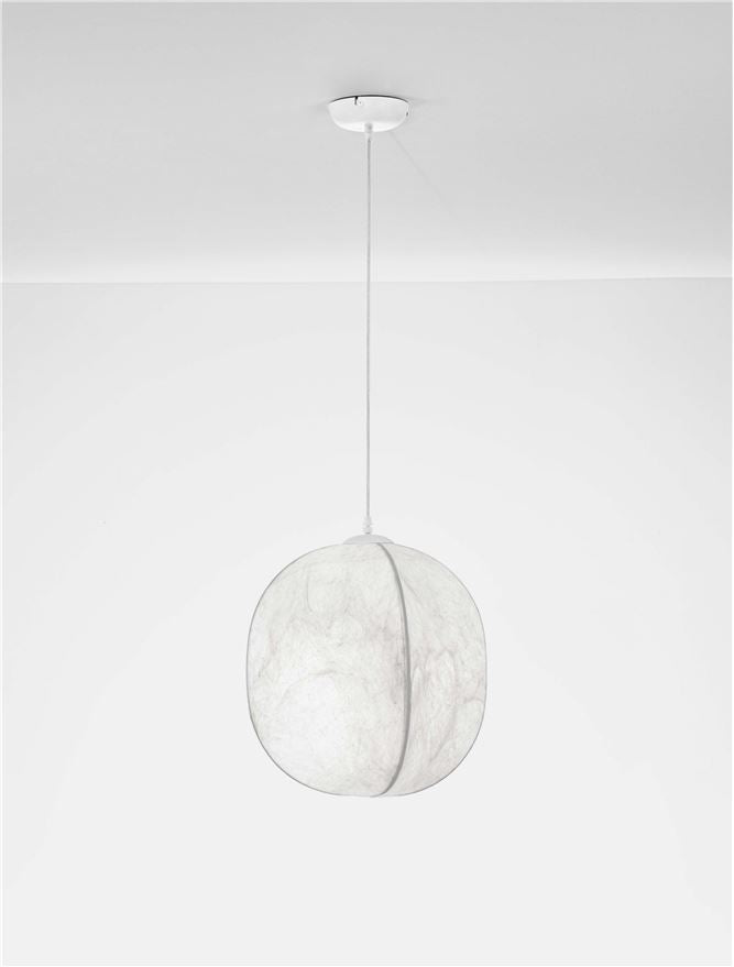 Висящо осветително тяло (пендел) PIERIDA LED E27 12W Пясъчно бял Mulberry Silk ⌀42 H210см