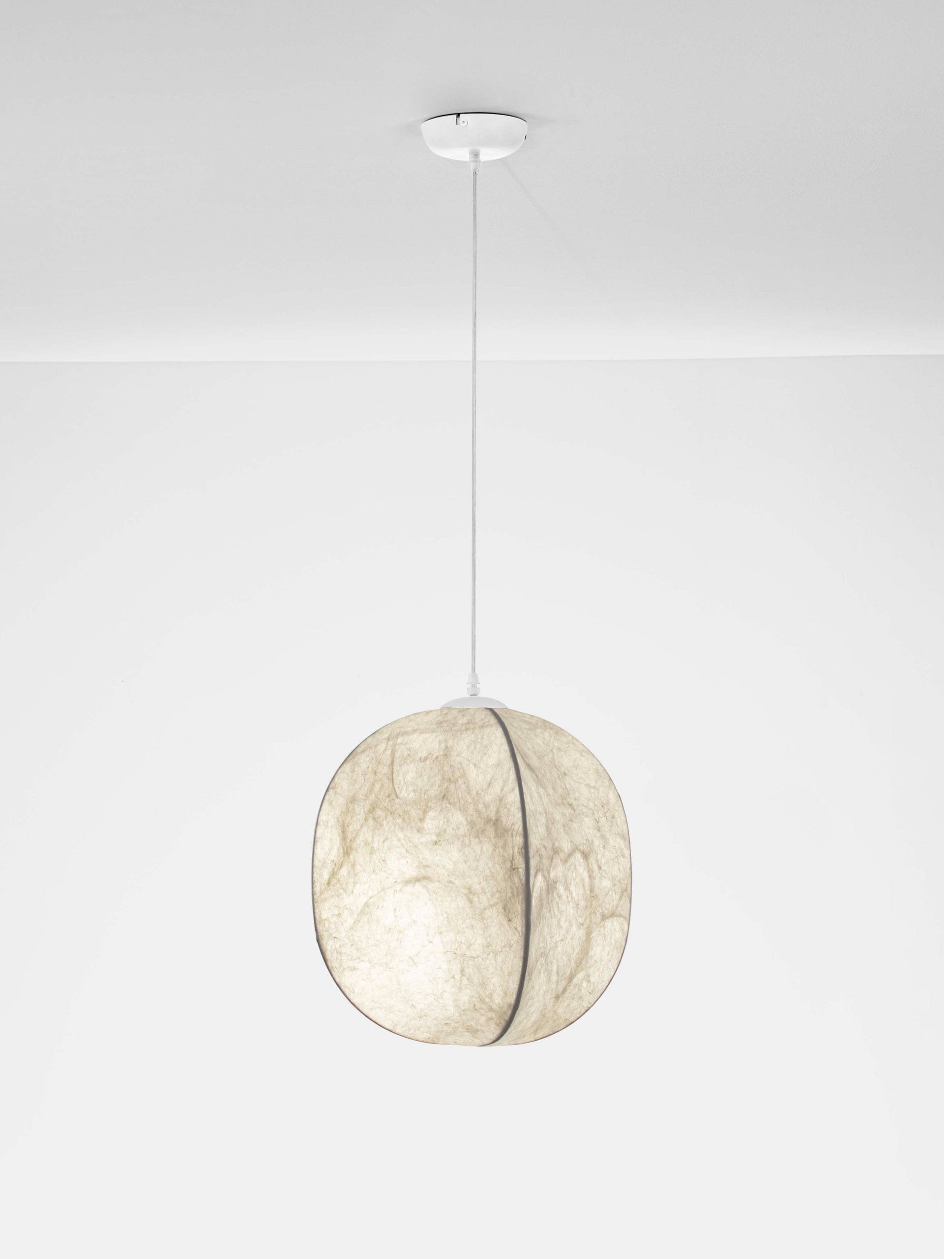 Висящо осветително тяло (пендел) PIERIDA LED E27 12W Пясъчно бял Mulberry Silk ⌀42 H210см