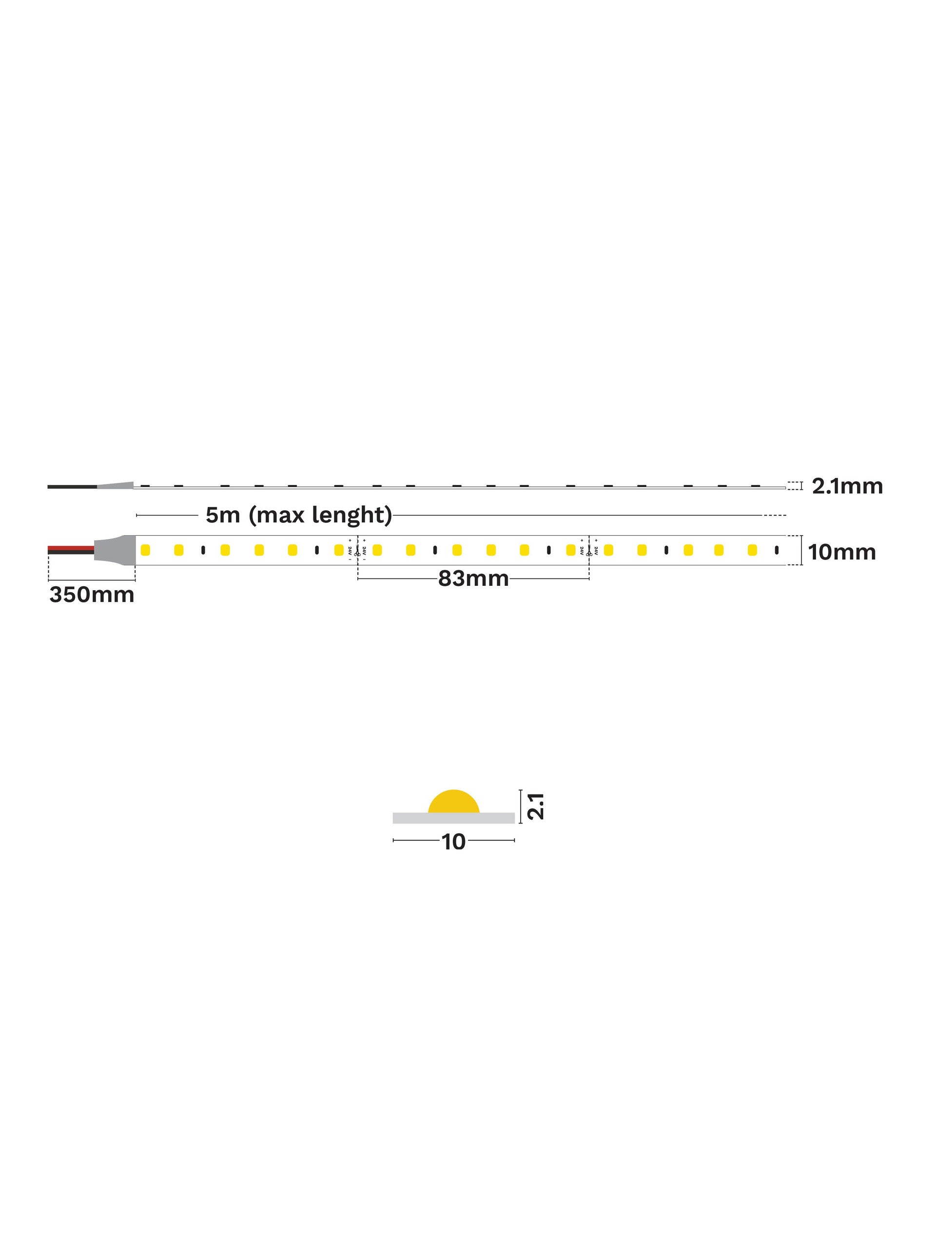 LED лента D2W 10W/m 1900K-3000K IP20 - alternate view