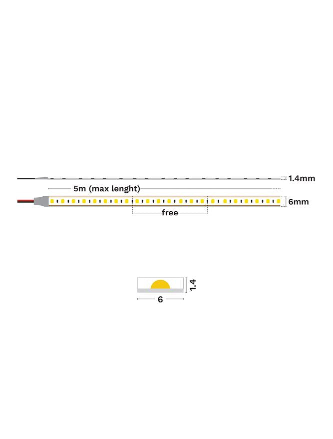 LED лента FREE HE 12W/m 4000K IP20 - alternate view