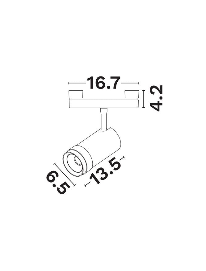 Техническо осветление SYMMETRIC LED 18W 3000K RA90 DC24V матово черен алуминий D6.5 H13.5см