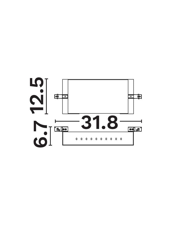Техническо осветление GLOW черен пластмасов аксесоар L31.8 W12.5 H6.7см