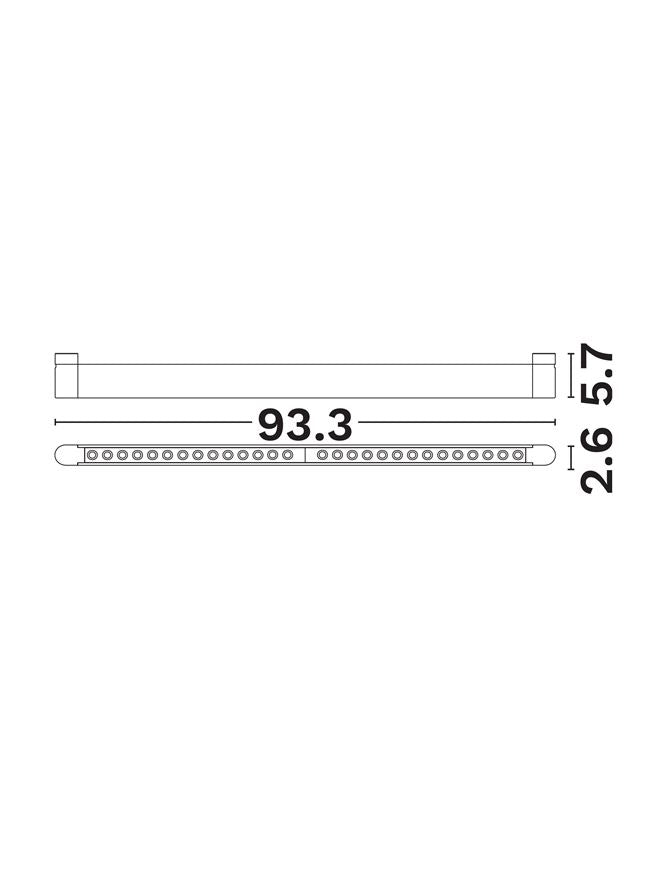 Техническо осветление SYMMETRIC LED 48W RA90 DC24V CCT 2700-6500K DALI матово черен алуминий