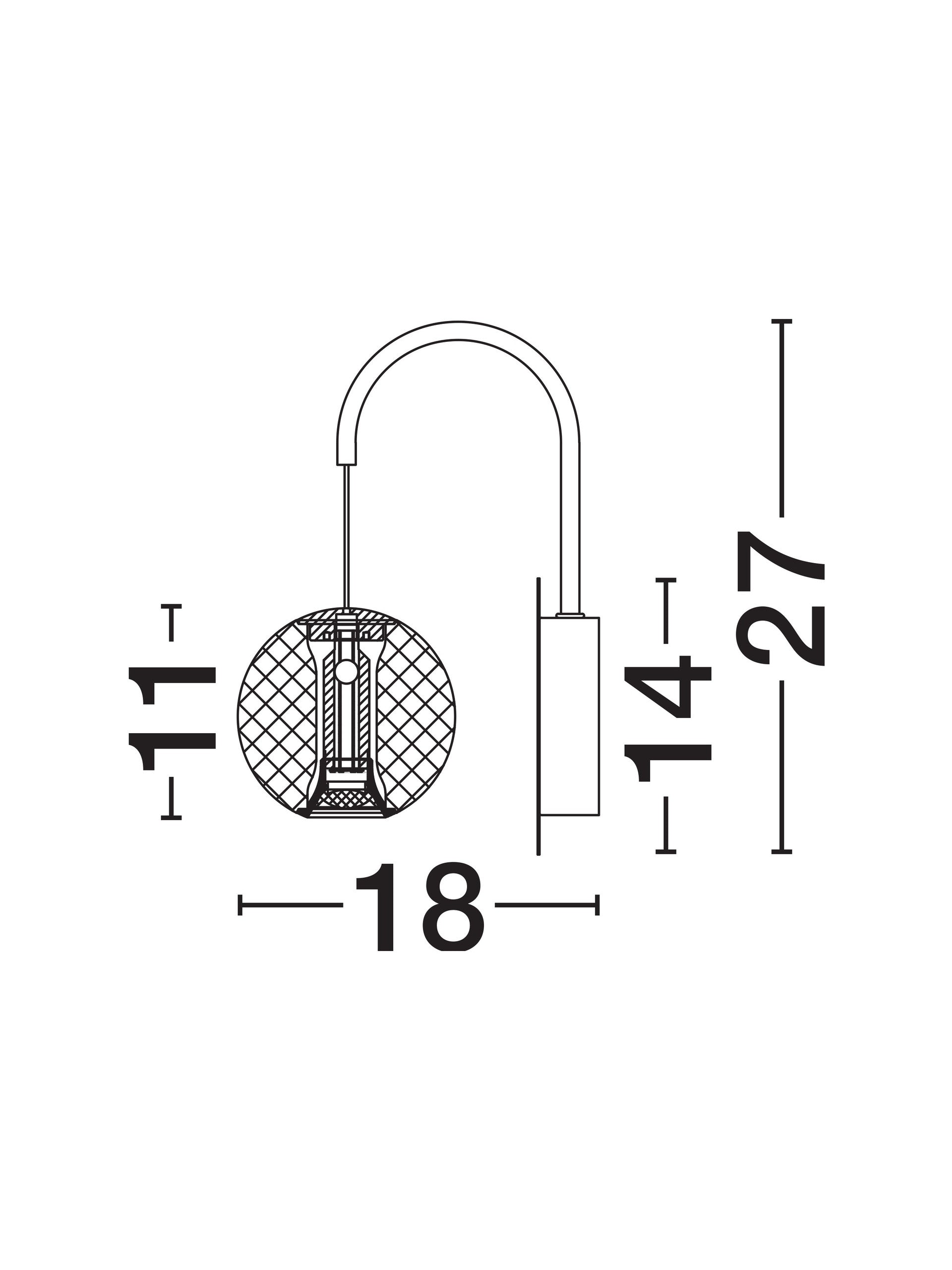 Висящо осветително тяло (пендел) BRILLANTE 4W Златист месинг алуминий и акрил IP44