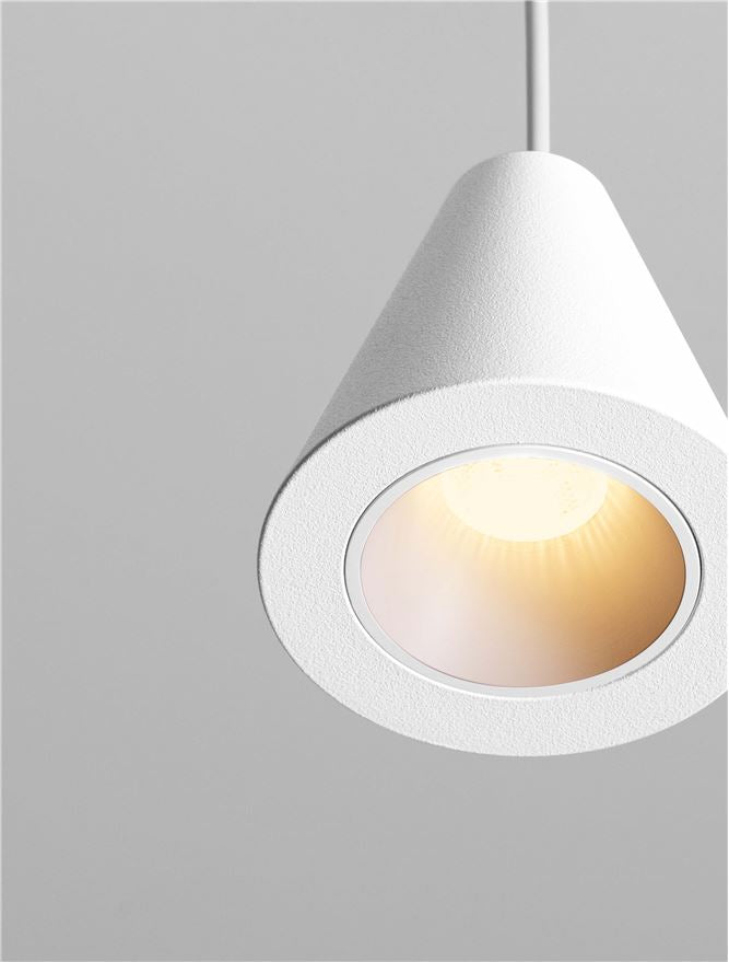 Висящо осветително тяло (пендел) IRMOS LED 5W 220-240V Пясъчно бял алуминий ⌀6 H191см
