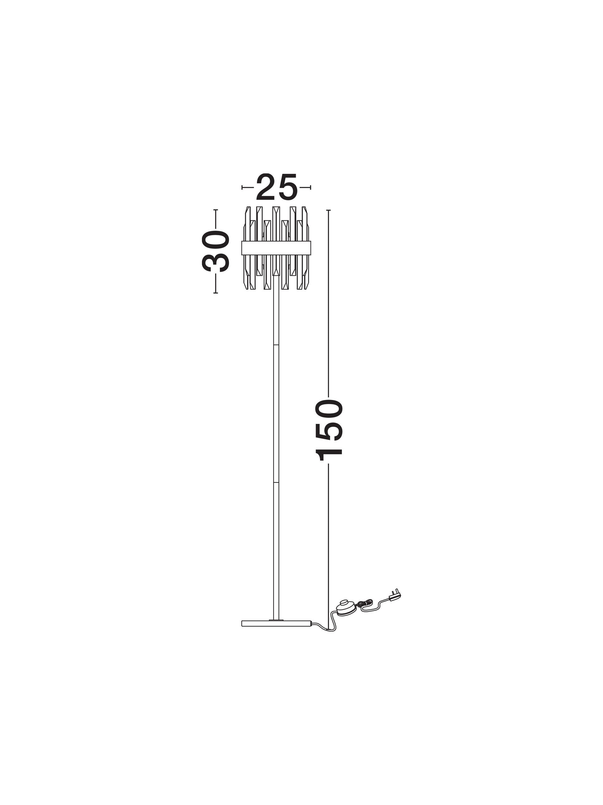 Висяща лампа CROWN G9 10x5W LED Златен метал и прозрачен кристал ⌀25 H150см Без включена крушка