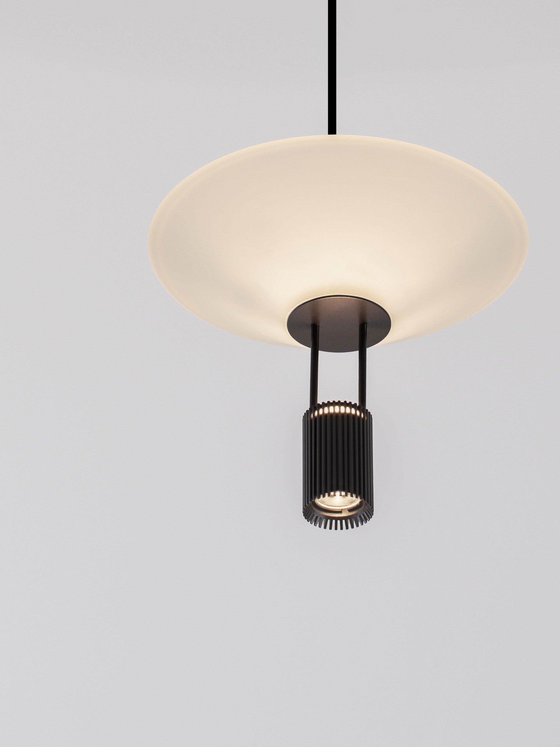 Висящо осветително тяло (пендел) ANAFI LED 8W 3000K Пясъчно черен стомана и алуминий ⌀22 H210см
