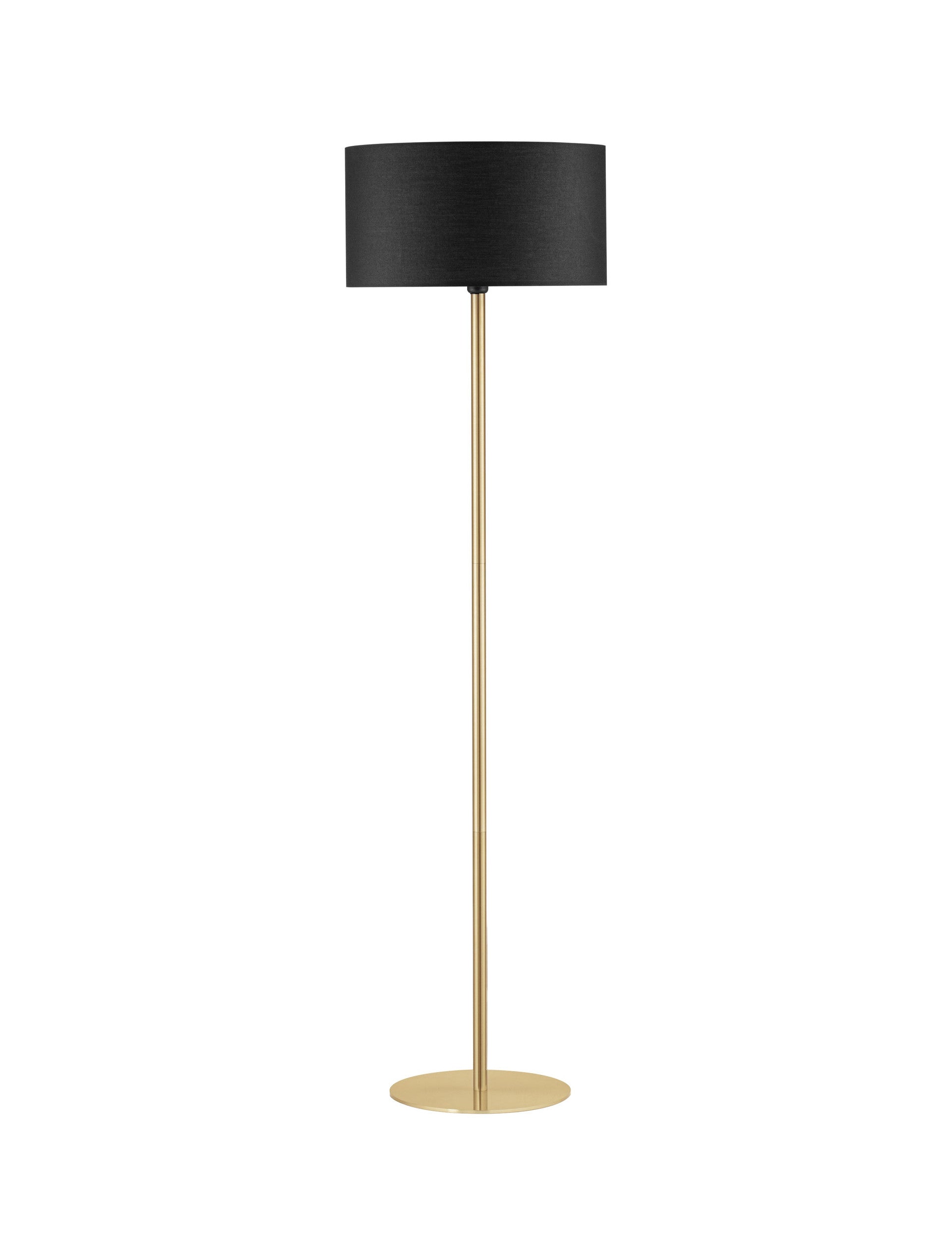 Висяща лампа SIBNIA LED E27 12W Месинг злато и черен метал и текстил ⌀45 H165см