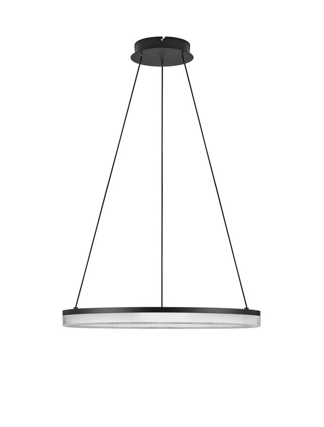 Висящо осветително тяло (пендел) LONELA 25W LED Пясъчно черен алуминий акрил