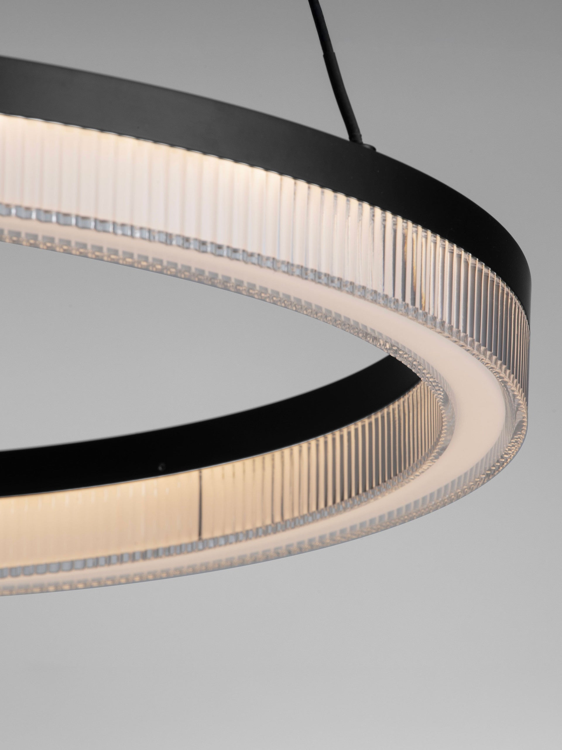 Висяща лампа LONELA 25W LED пясъчно черен алуминий акрил