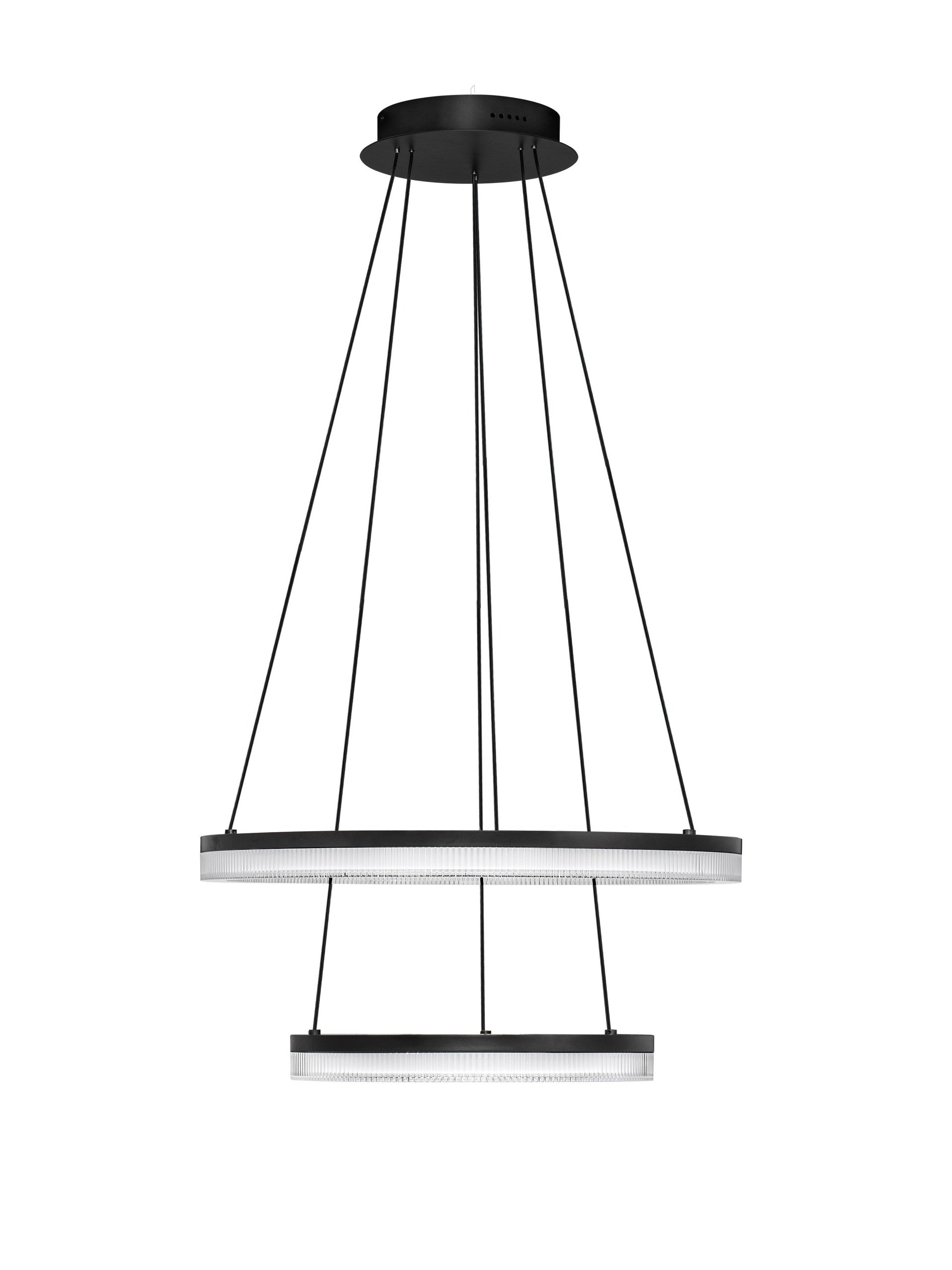 Висящо осветително тяло (пендел) LONELA 46W LED Пясъчно черен алуминий акрил
