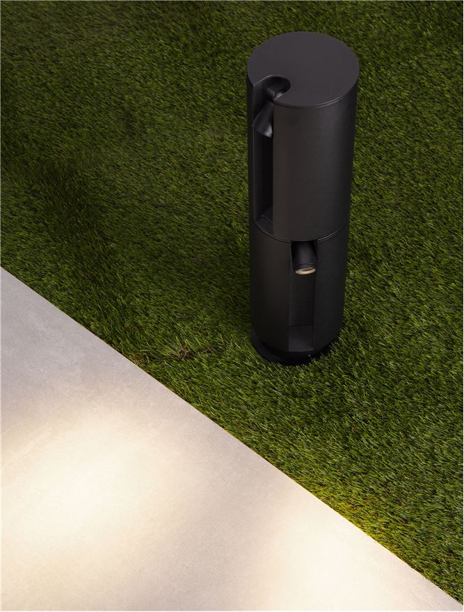 Външен аплик TAGLIO LED 5W Пясъчно черен алуминий ⌀12 H45см IP65