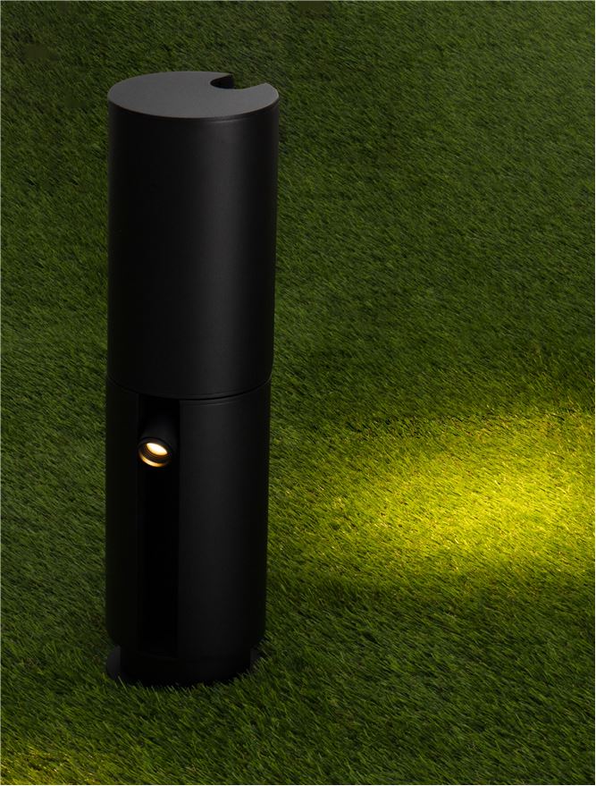 Външен аплик TAGLIO LED 5W Пясъчно черен алуминий ⌀12 H45см IP65