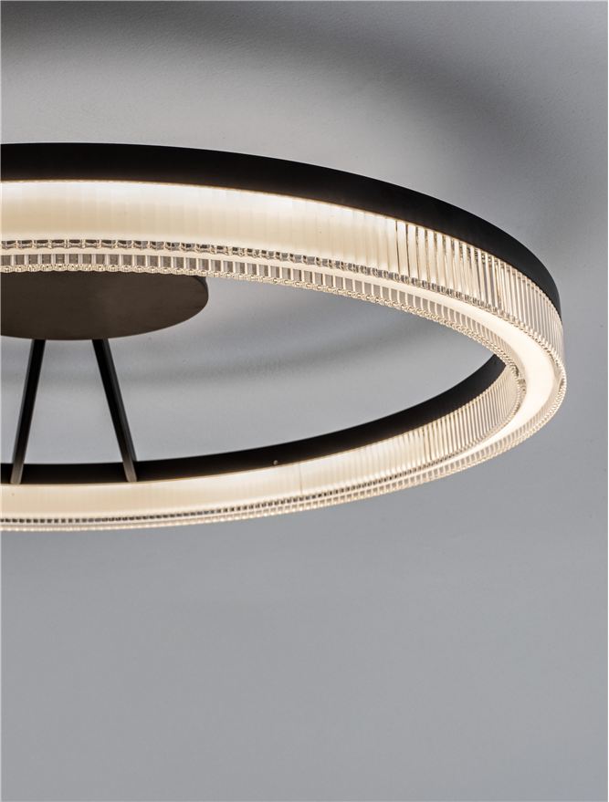 Висящо осветително тяло (пендел) LONELA 28W LED Пясъчно черен алуминий