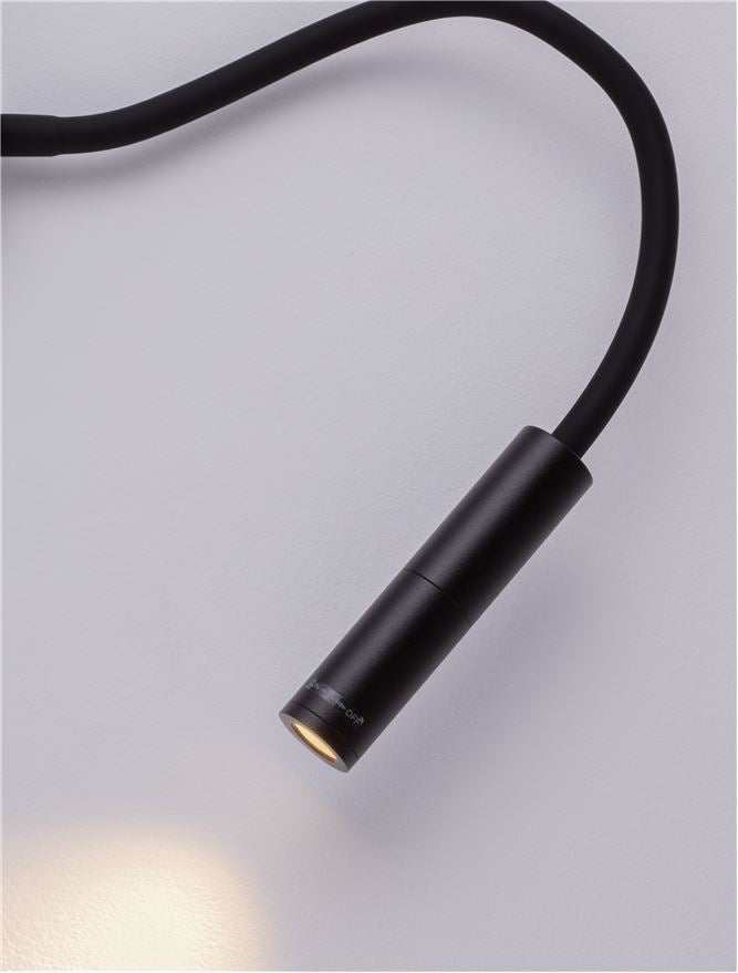 Висящо осветително тяло (пендел) SONICA 6W LED Пясъчно черен алуминий L8.5 H56см