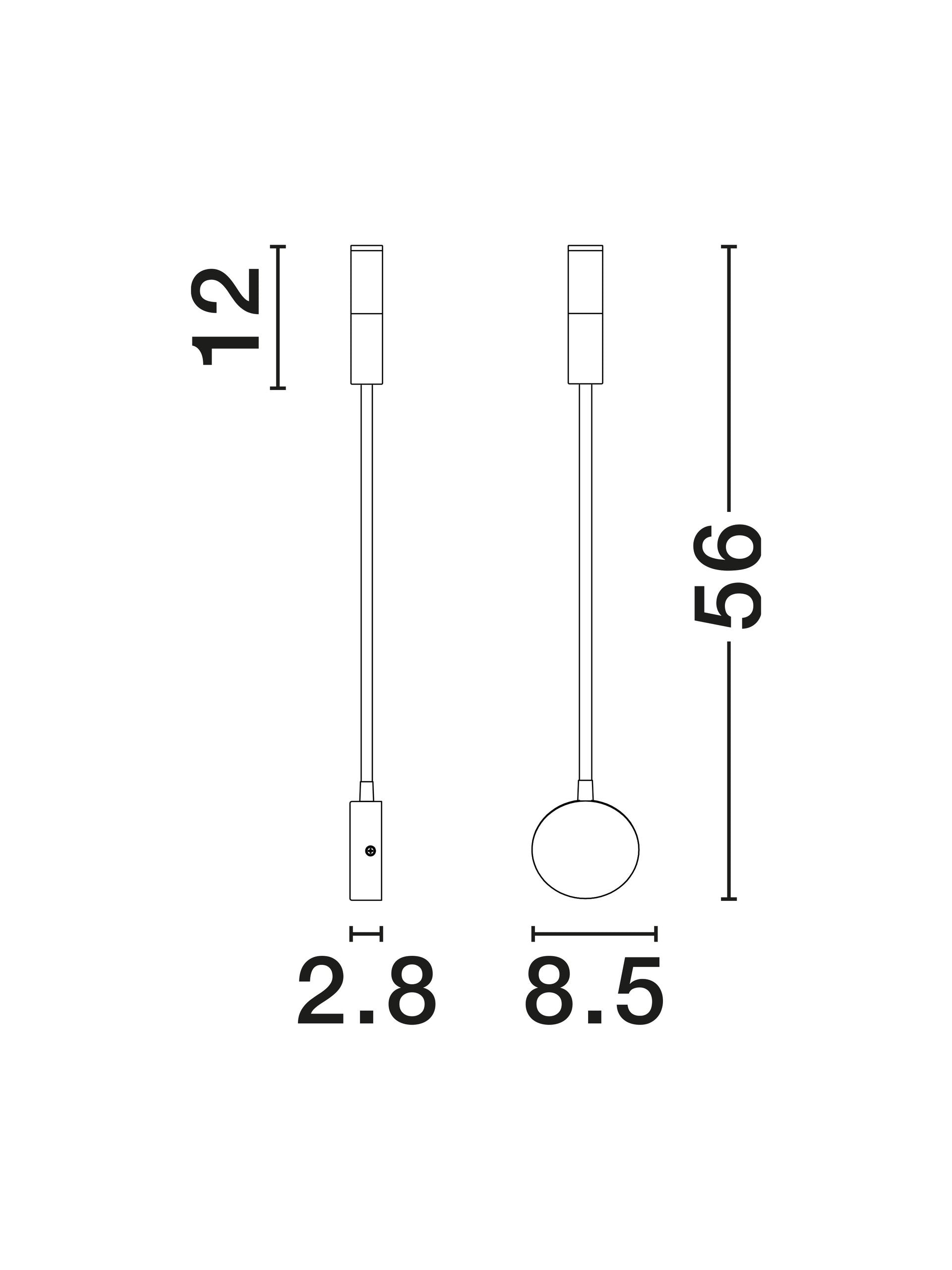 Висящо осветително тяло (пендел) SONICA 6W LED Пясъчно бял алуминий L8.5 H56см