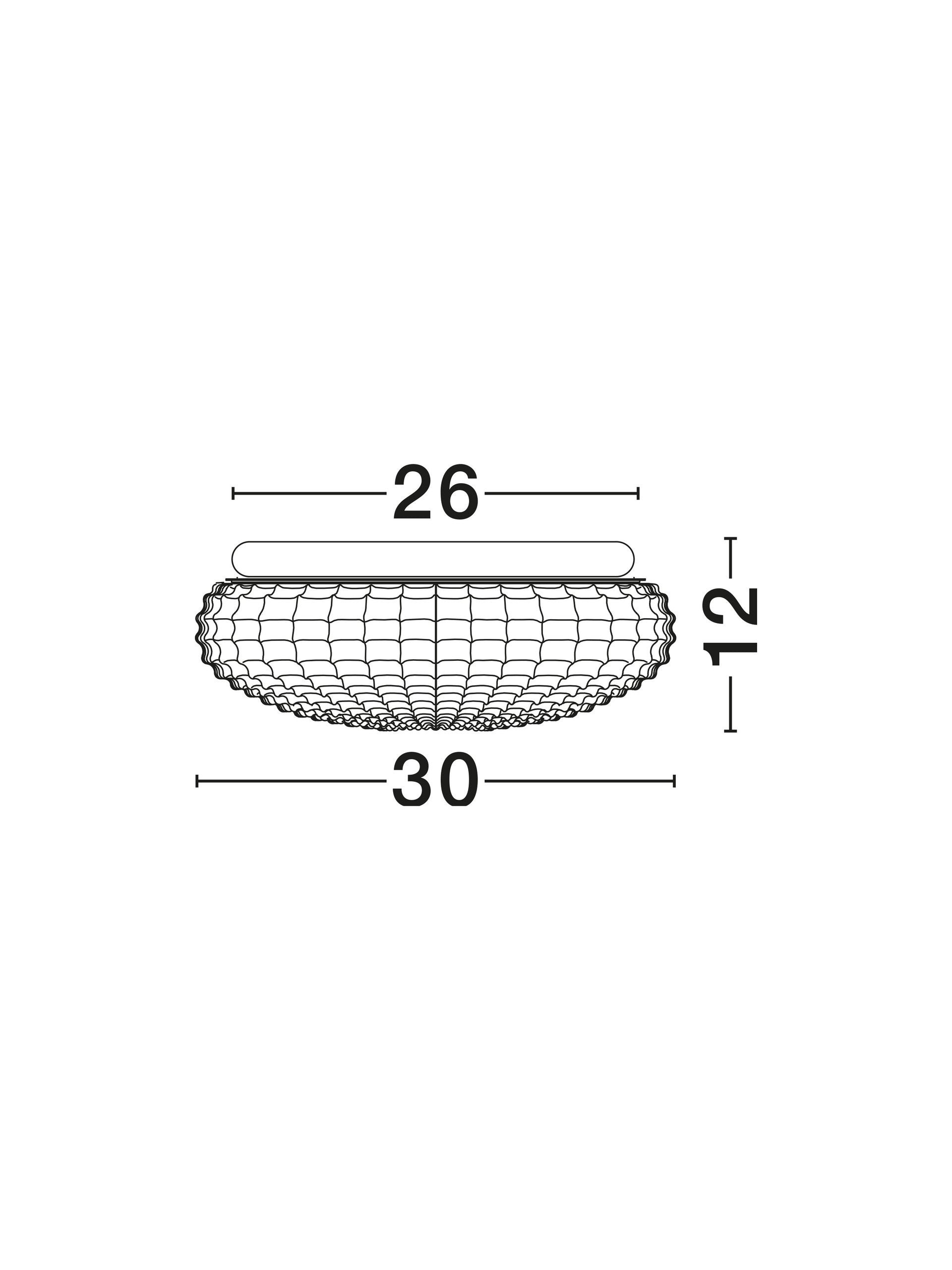Висящо осветително тяло (пендел) CLAM LED E27 24W Опушено стъкло хром бял метал