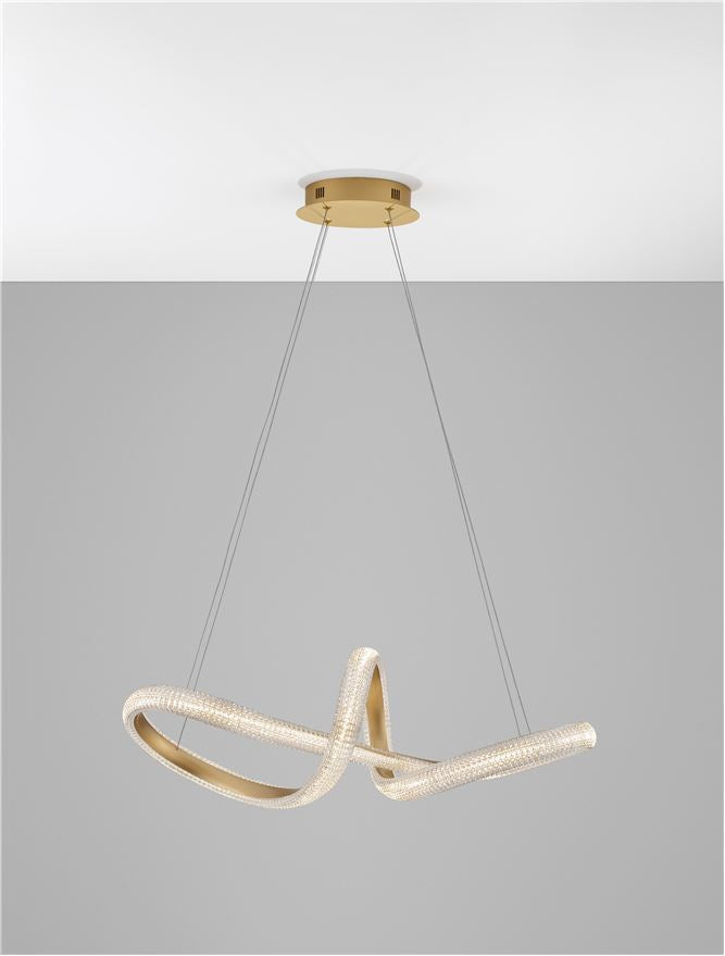 Висящо осветително тяло (пендел) MEDORA 42W Златист месинг