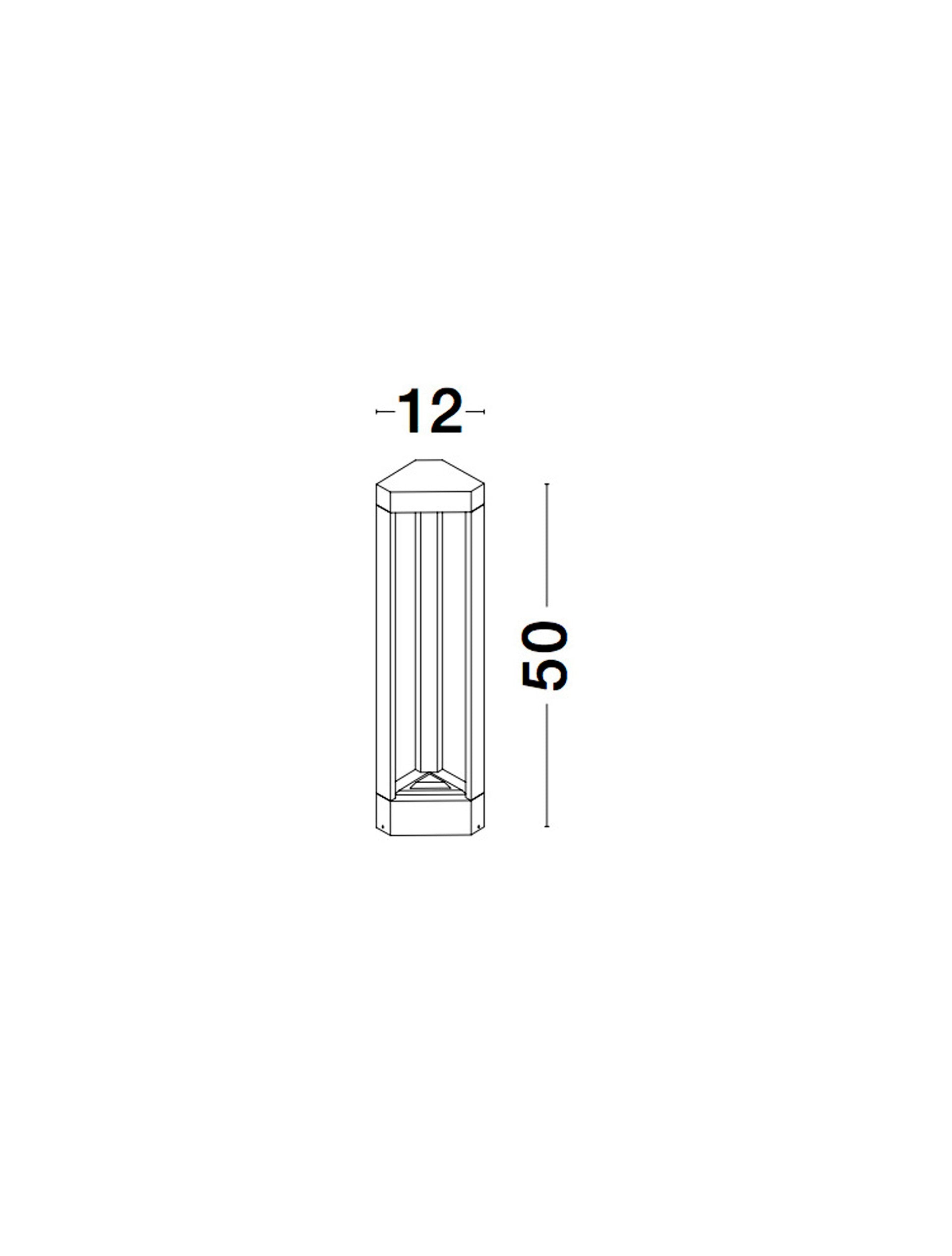 Външен аплик PAX LED 9W Тъмен антрацит алуминий L13.5 W12 H50см IP54
