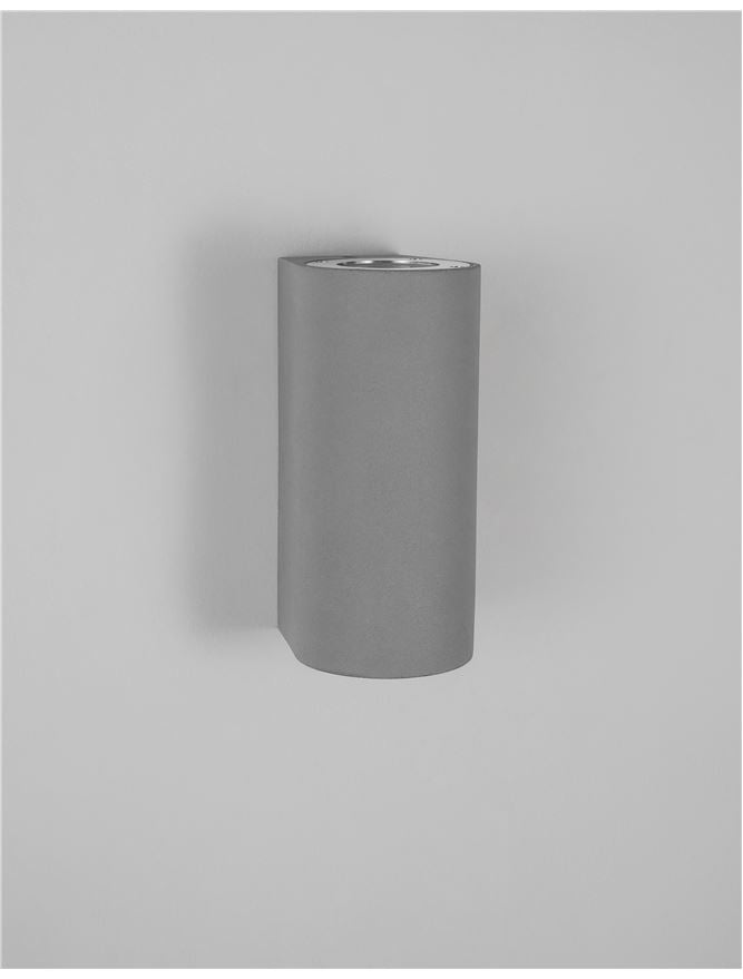 Външен аплик LIDO 2x10W GU10 Сив бетон стъкло IP65 ⬠8.6 H18см