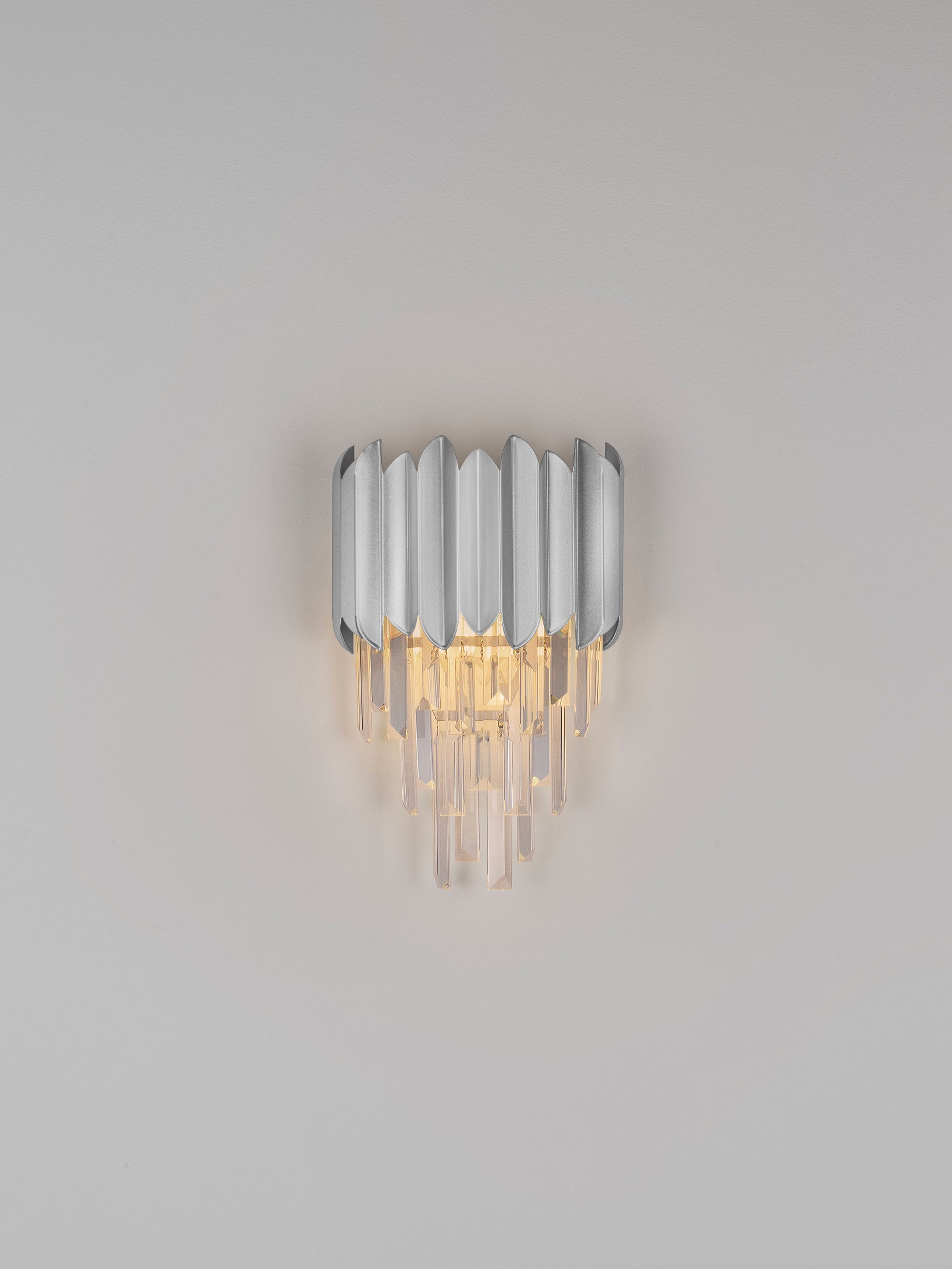 Висящо осветително тяло (пендел) MAGNOLIA LED E14 2x5W Кристал Хромиран алуминий