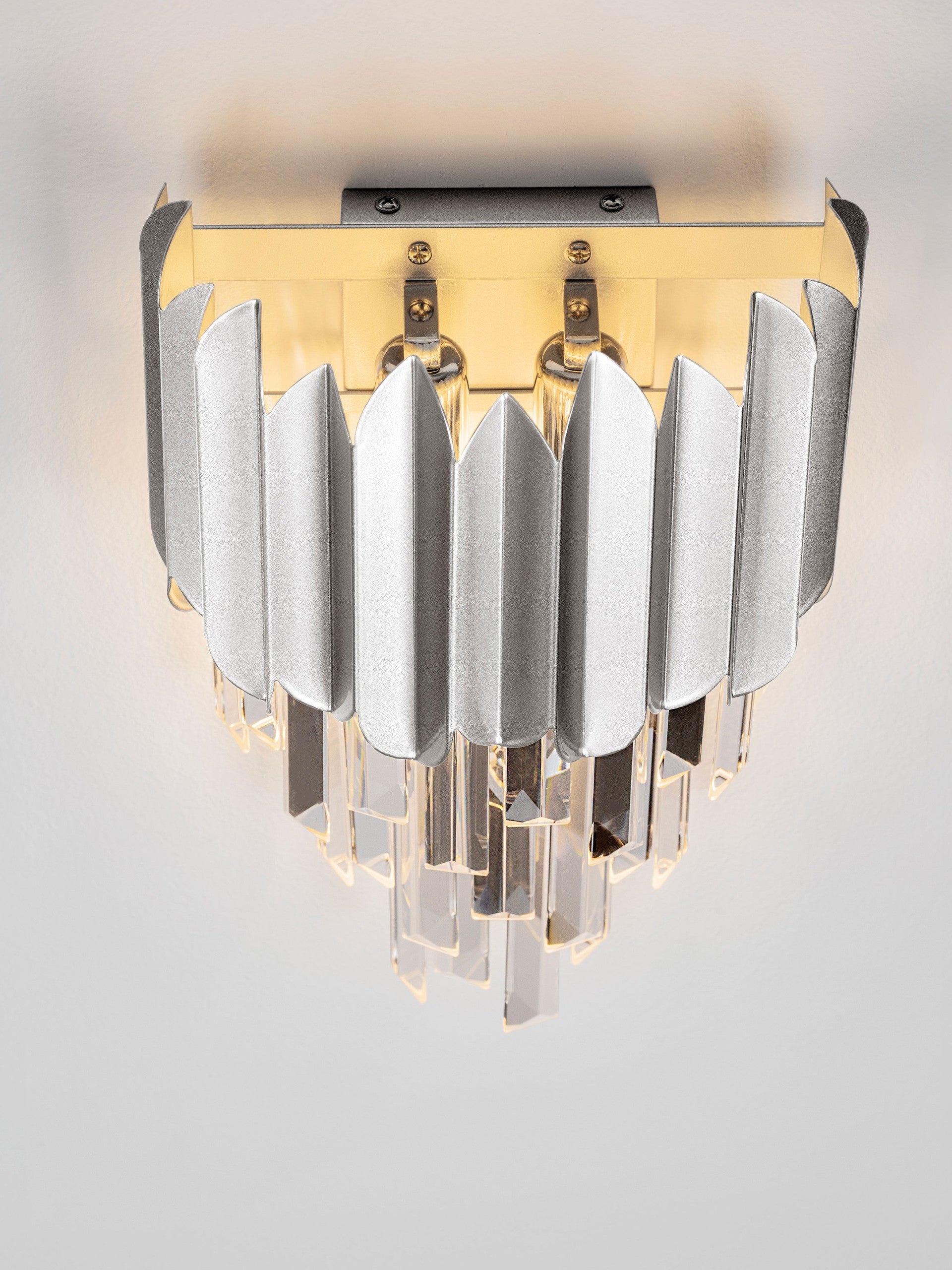Висящо осветително тяло (пендел) MAGNOLIA LED E14 2x5W Кристал Хромиран алуминий
