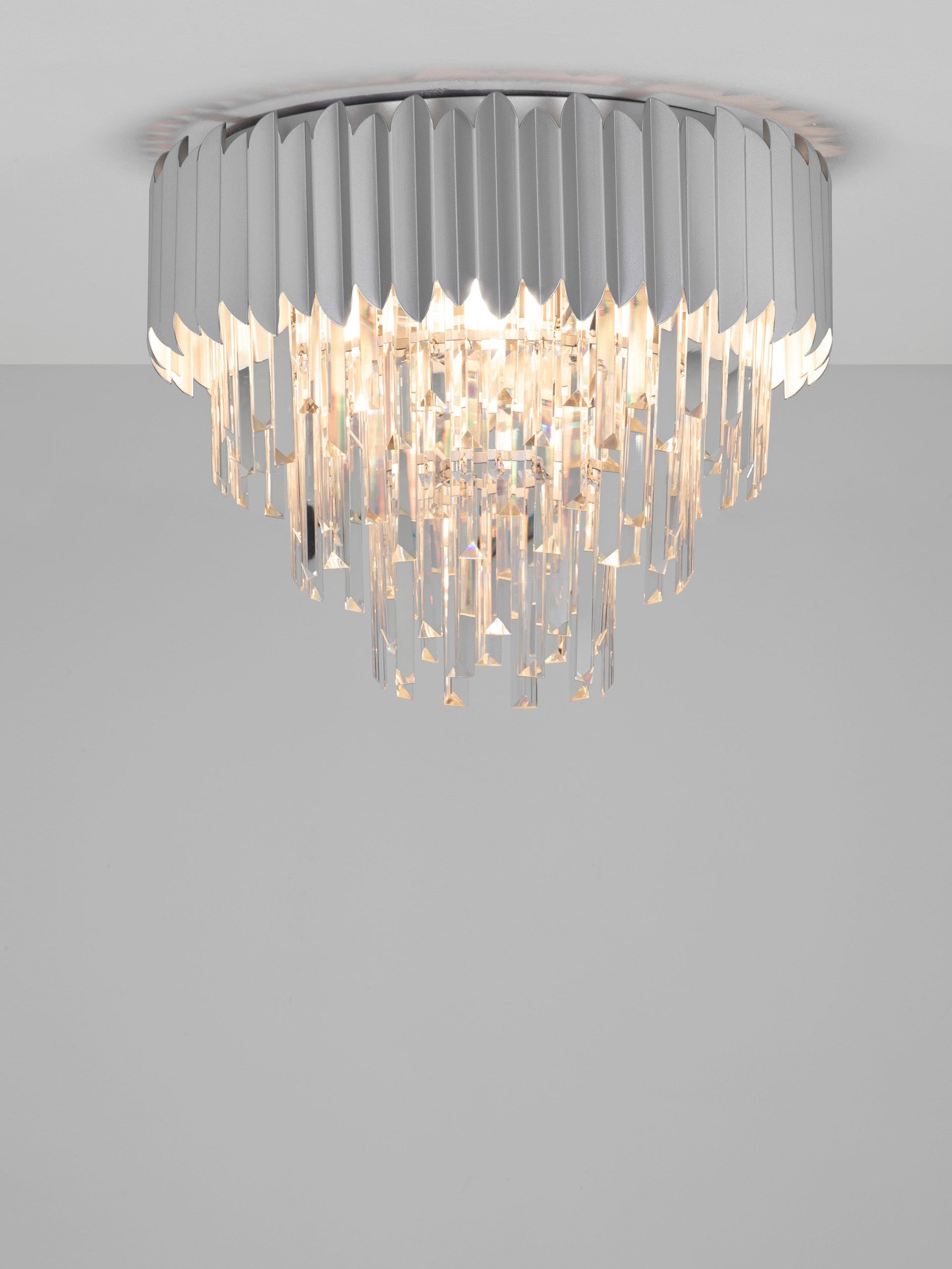 Висящо осветително тяло (пендел) MAGNOLIA 30W E14 6x5W Хромиран алуминий и кристал ⌀50 H39.5см
