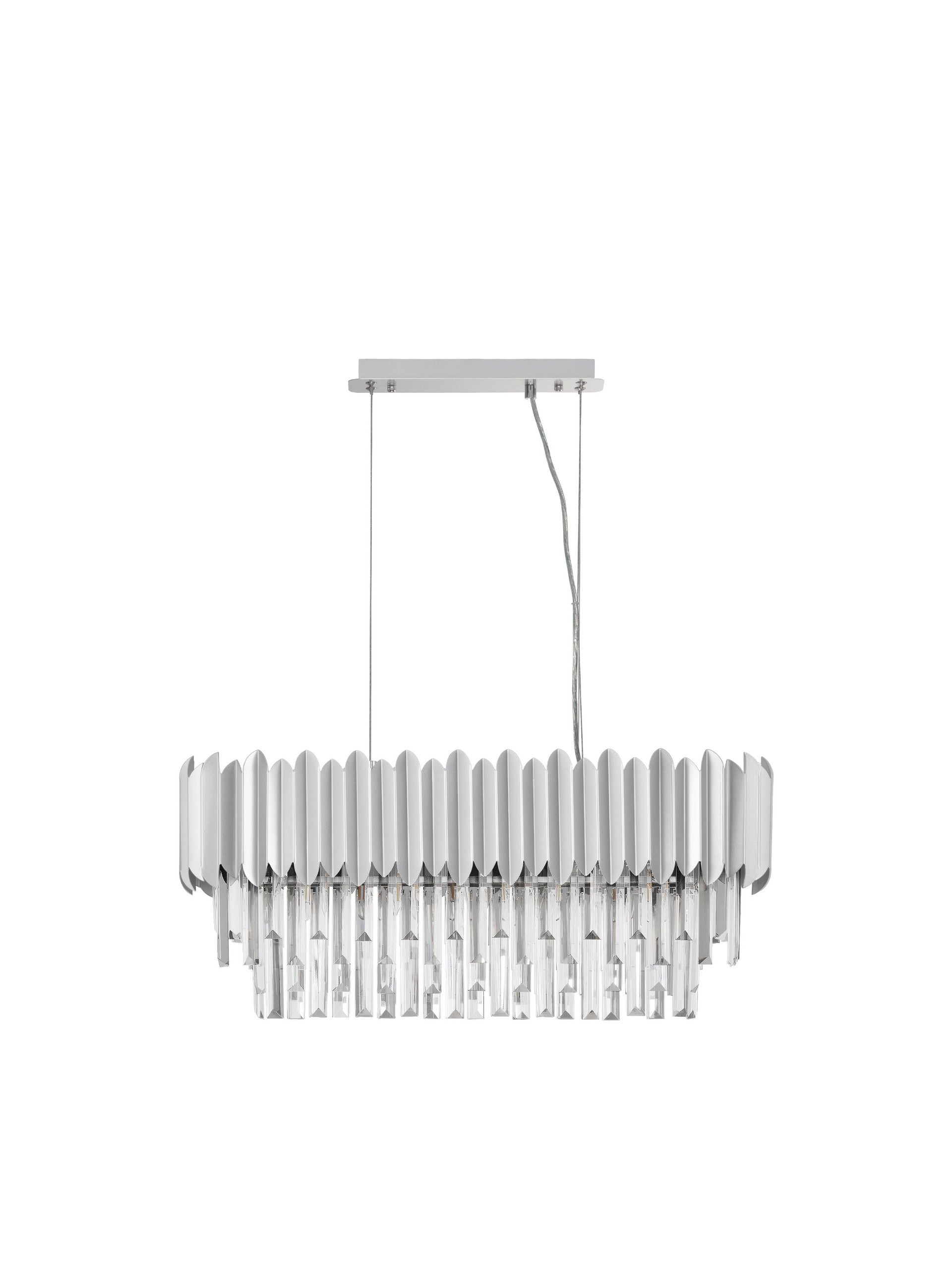 Висящо осветително тяло (пендел) MAGNOLIA 25W E14 5x5W Хромиран алуминий и кристал L70 W25 H120см Регулируема