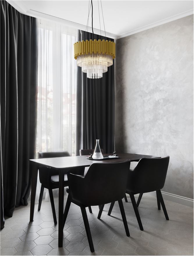 Висящо осветително тяло (пендел) MAGNOLIA 25W E14 5x5W Златист алуминий и кристал ⌀39 H120см Регулируема