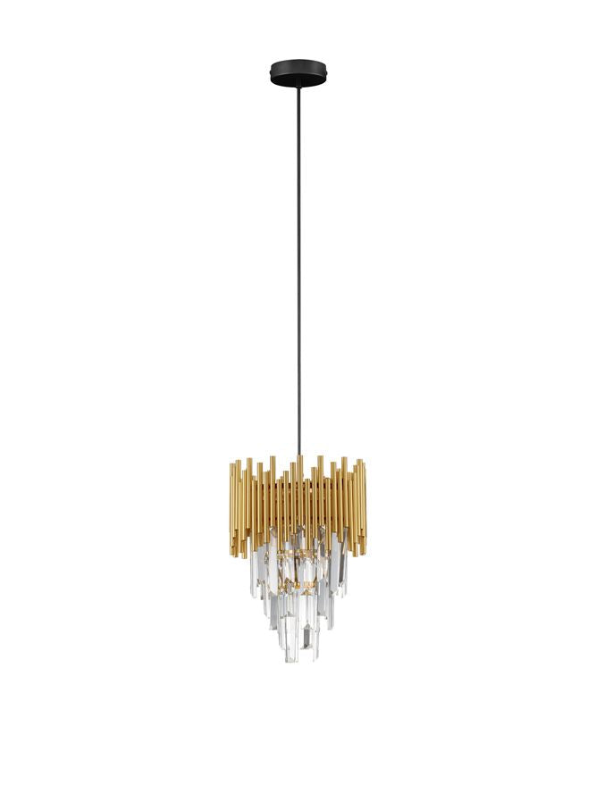 Подова лампа MAGNOLIA 1x5W E14 Златист алуминий, пясъчно черна стомана