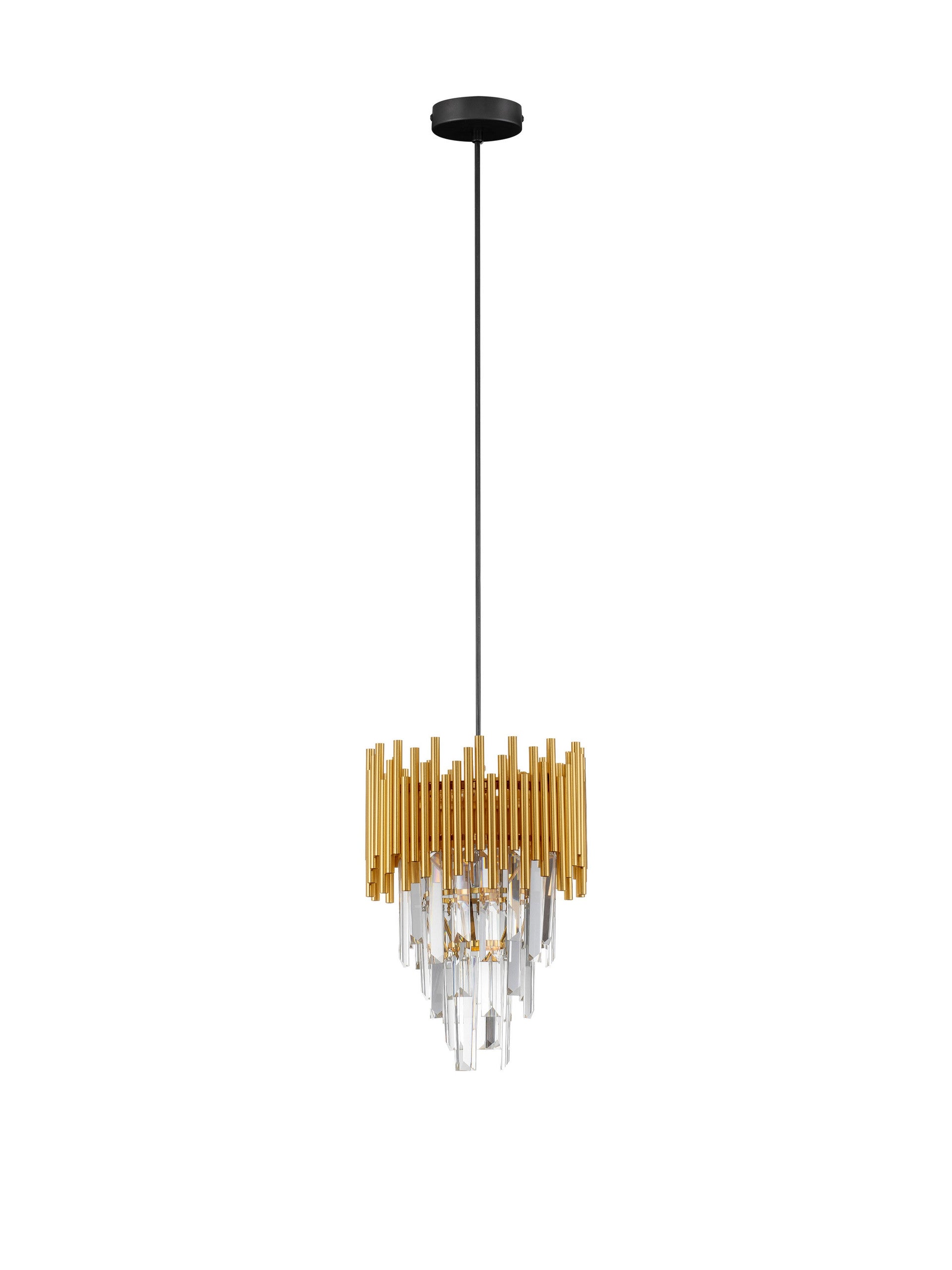 Подова лампа MAGNOLIA 1x5W E14 Злато Алуминий, Пясъчно Черен Стомана
