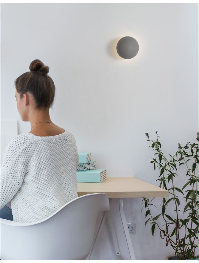 Висящо осветително тяло (пендел) NETUNE LED 6W Сив бетон и бял алуминий