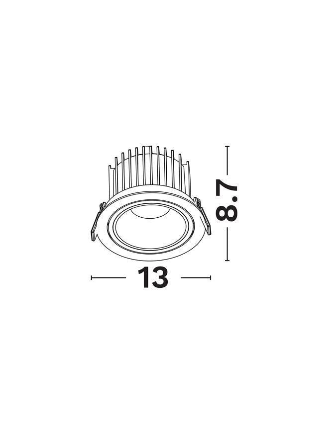 Техническо осветление VULCAN 30W LED Матов бял алуминий 2700K D13 H8.7см
