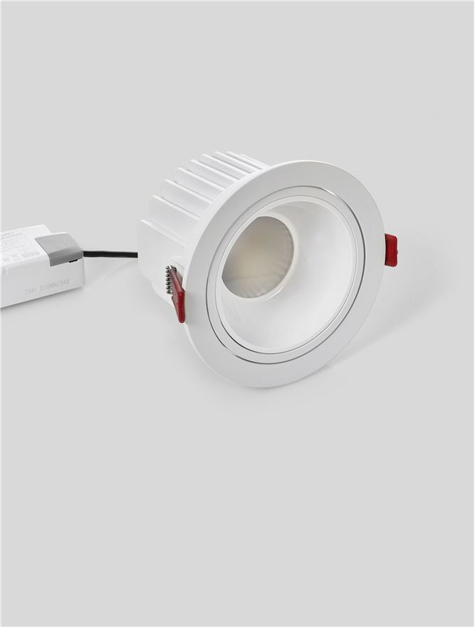 Техническо осветление VULCAN 30W LED Матов бял алуминий 3000K D13 H8.7см