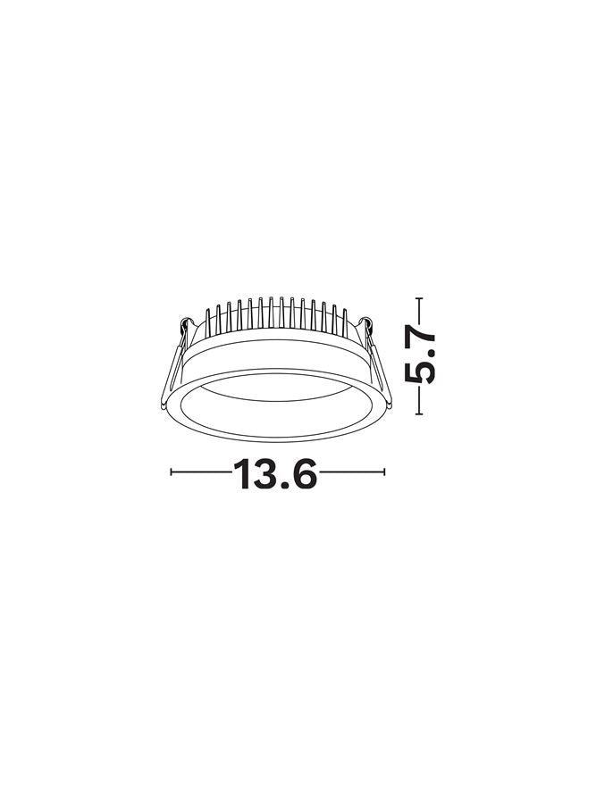 Техническо осветление FATI 15W LED Алуминий Черен 3000K D13.6 H5.7см
